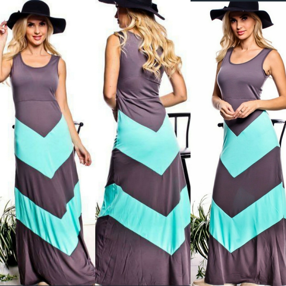 Grey and Mint Dress